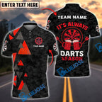 BlueJose Darts Beer Time Camo Style Personalized Name, Team Name Shirt (4 Colors)