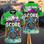 BlueJose Darts Graffiti Elephant Crown Style Personalized Name, Team Name Shirt (4 Colors)