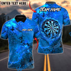 BlueJose Darts Fiery Flame Ring Personalized Name, Team Name Unisex Shirt (4 Colors)
