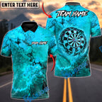 BlueJose Darts Fiery Flame Ring Personalized Name, Team Name Unisex Shirt (4 Colors)