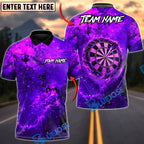 BlueJose Darts Fiery Flame Ring Personalized Name, Team Name Unisex Shirt (4 Colors)