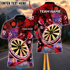 BlueJose Darts Neon EDM Music Blast Multicolor Options Personalized Name Shirt (4 Colors)