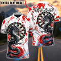 BlueJose Darts Storm Dragon Dartboard Multicolor Options Personalized Name Shirt (4 Colors)