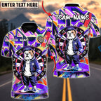 BlueJose Darts Street Bulldog Graffiti Multicolor Options Personalized Name Shirt (4 Colors)