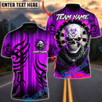 BlueJose Darts Biohazard Skull Inferno Multicolor Options Personalized Name Shirt (4 Colors)