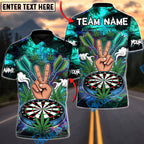 BlueJose Darts ‚ÄúPeace & Aim‚Äù 420 Dart Edition Multicolor Options Personalized Name Shirt (4 Colors)