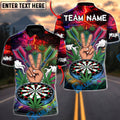 BlueJose Darts ‚ÄúPeace & Aim‚Äù 420 Dart Edition Multicolor Options Personalized Name Shirt (4 Colors)