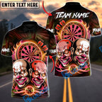 BlueJose Darts Bullseye Maniacs Multicolor Options Personalized Name Shirt (4 Colors)