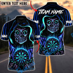 BlueJose Darts Grim Reaper Inferno Multicolor Options Personalized Name Shirt (4 Colors)