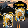 BlueJose Darts Smoking Beer Mug Character Multicolor Options Personalized Name Shirt (6 Colors)