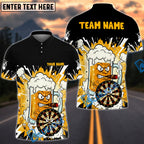 BlueJose Darts Smoking Beer Mug Character Multicolor Options Personalized Name Shirt (6 Colors)