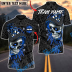 BlueJose Darts Aztec Skull Warrior Multicolor Options Personalized Name Shirt (6 Colors)