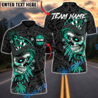 BlueJose Darts Aztec Skull Warrior Multicolor Options Personalized Name Shirt (6 Colors)