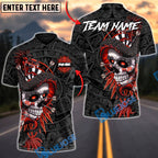 BlueJose Darts Aztec Skull Warrior Multicolor Options Personalized Name Shirt (6 Colors)