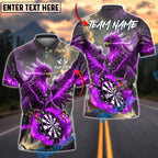 BlueJose Darts Phoenix Thunder Lightning Personalized Name, Team Name Shirt (4 Colors)