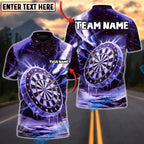 BlueJose Darts Frozen Bullseye Multicolor Options Personalized Name Shirt (4 Colors)