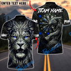 BlueJose Darts Lion of the Board Dark Multicolor Options Personalized Name Shirt (4 Colors)