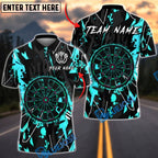 BlueJose Darts Paint Graffiti Dartboard Personalized Name, Team Name Unisex Shirt (4 Colors)