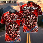 BlueJose Darts Skull Dartboard Personalized Name, Team Name Unisex Shirt (4 Colors)