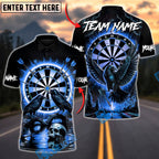 BlueJose Darts Dark Vision Personalized Name, Team Name Unisex Shirt (4 Colors)