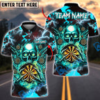 BlueJose Darts Skull Thunder Personalized Name, Team Name Shirt (4 Colors)