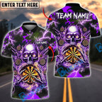 BlueJose Darts Skull Thunder Personalized Name, Team Name Shirt (4 Colors)