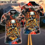 BlueJose Darts Skull Thunder Personalized Name, Team Name Shirt (4 Colors)