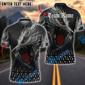 BlueJose Darts Savage Wolf Multicolor Options Personalized Name Shirt (4 Colors)